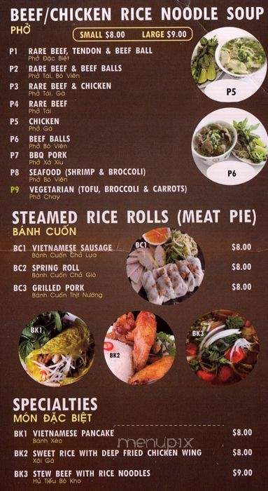 Pho VP - Toronto, ON menu_pic