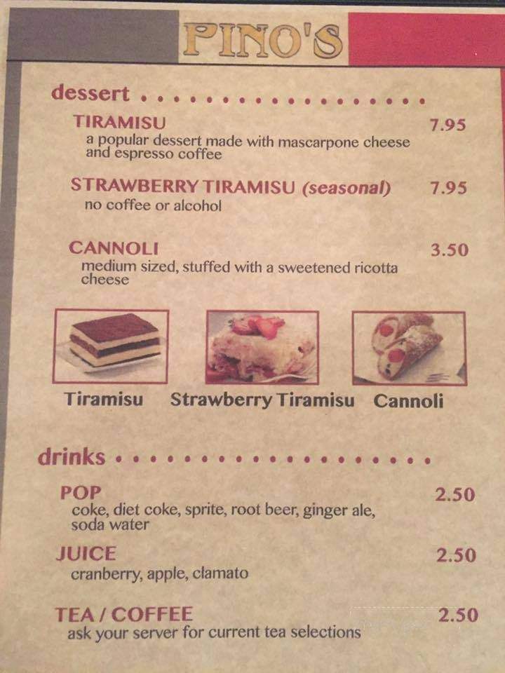 Pino's Authentic Italian Cuisine - Trail, BC menu_pic