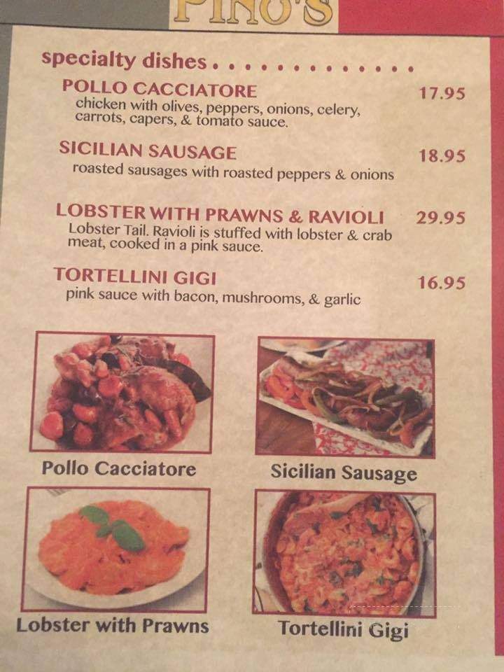 Pino's Authentic Italian Cuisine - Trail, BC menu_pic