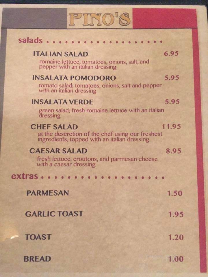 Pino's Authentic Italian Cuisine - Trail, BC menu_pic