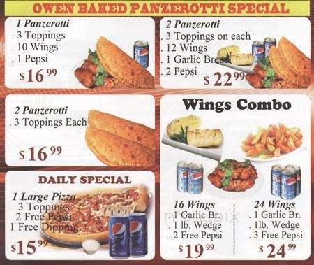 Pizza Bella - North York, ON menu_pic