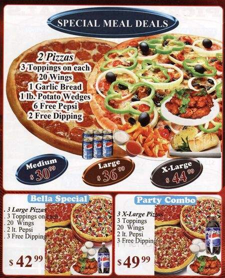 Pizza Bella - North York, ON menu_pic