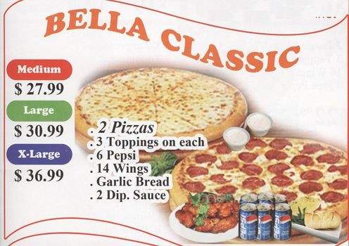 Pizza Bella - North York, ON menu_pic