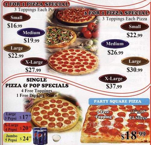 Pizza Bella - North York, ON menu_pic