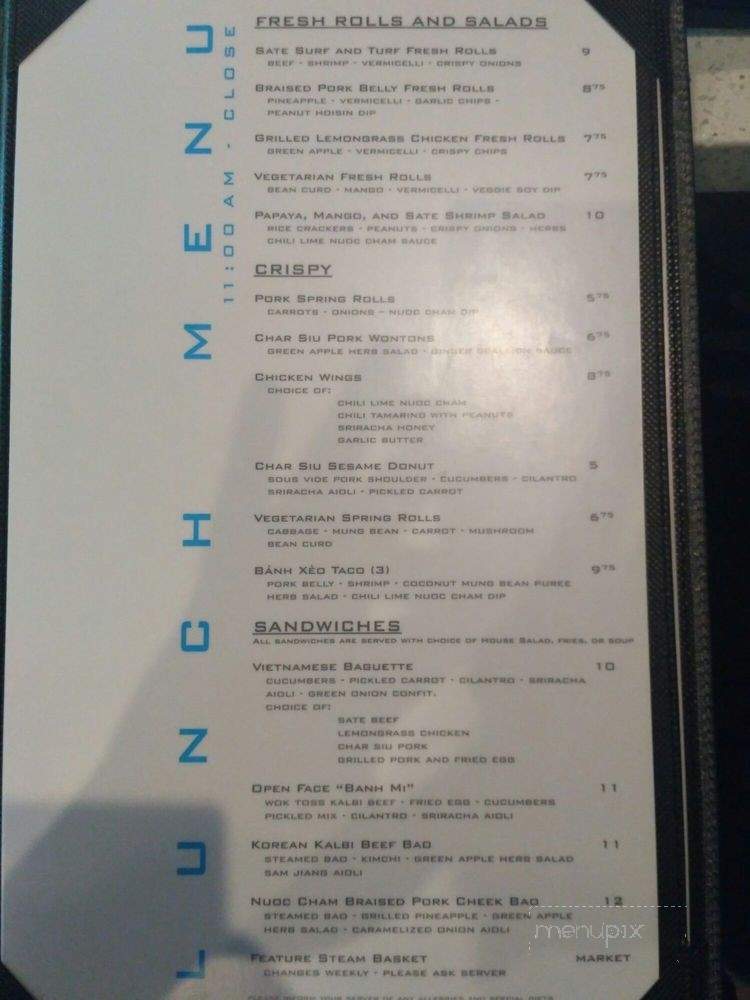 Pure Contemporary Vietnamese Kitchen + Bar - Calgary, AB menu_pic