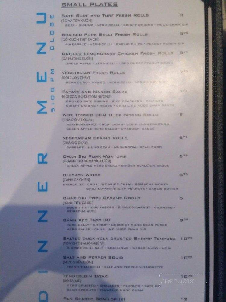Pure Contemporary Vietnamese Kitchen + Bar - Calgary, AB menu_pic