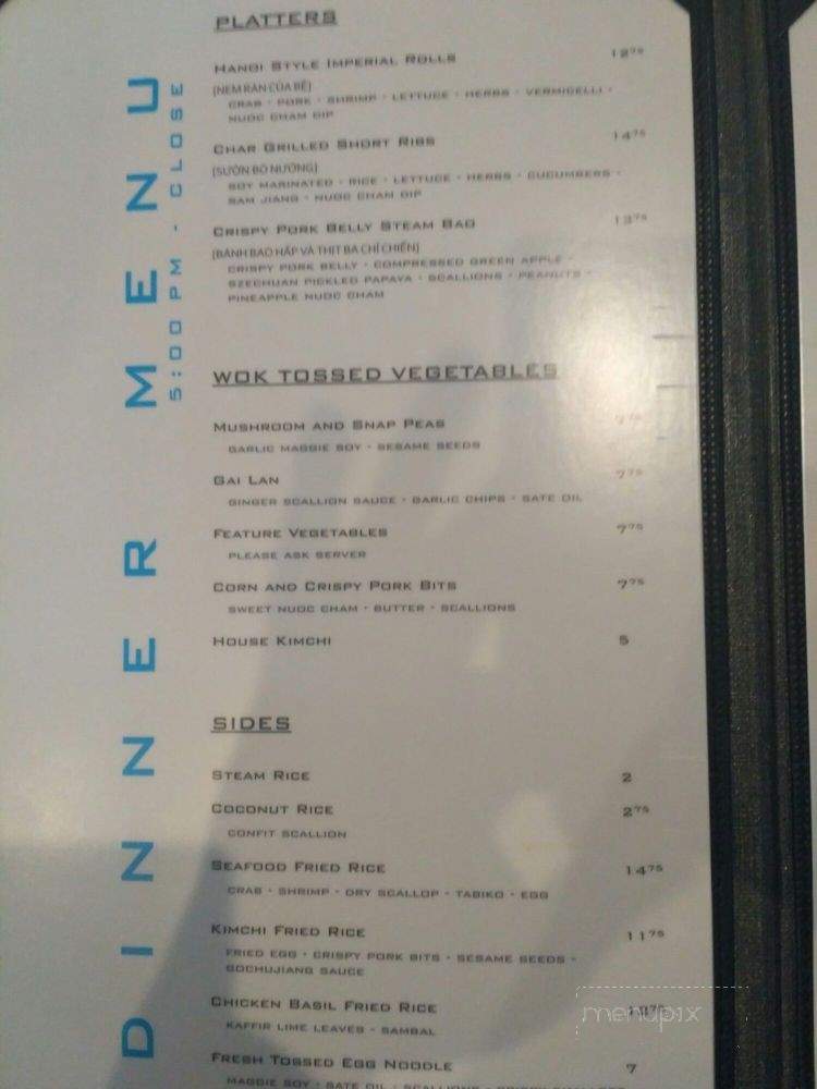 Pure Contemporary Vietnamese Kitchen + Bar - Calgary, AB menu_pic
