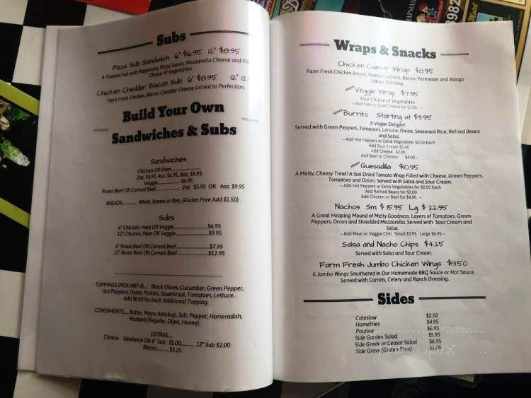 Rachel's Bakery and Cafe - Lion's Head, ON menu_pic