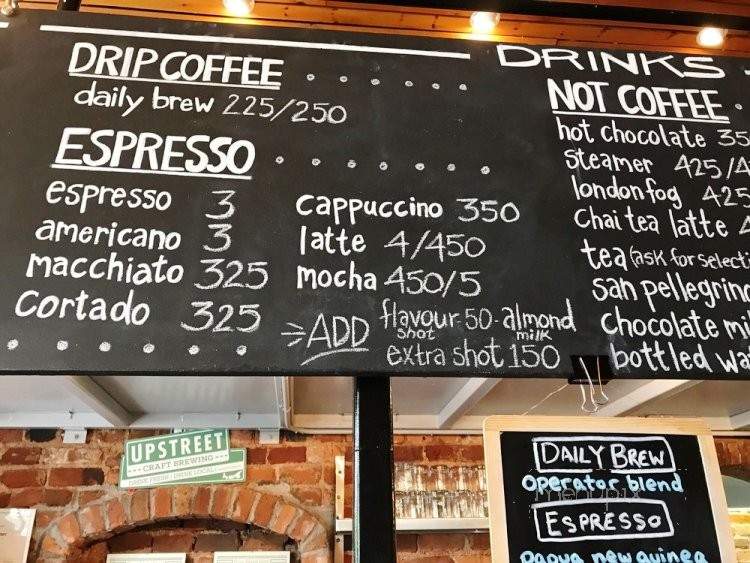 Receiver Coffee - Charlottetown, PE menu_pic