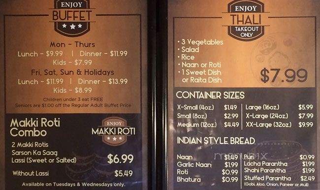 RK Sweets Restaurant - Mississauga, ON menu_pic
