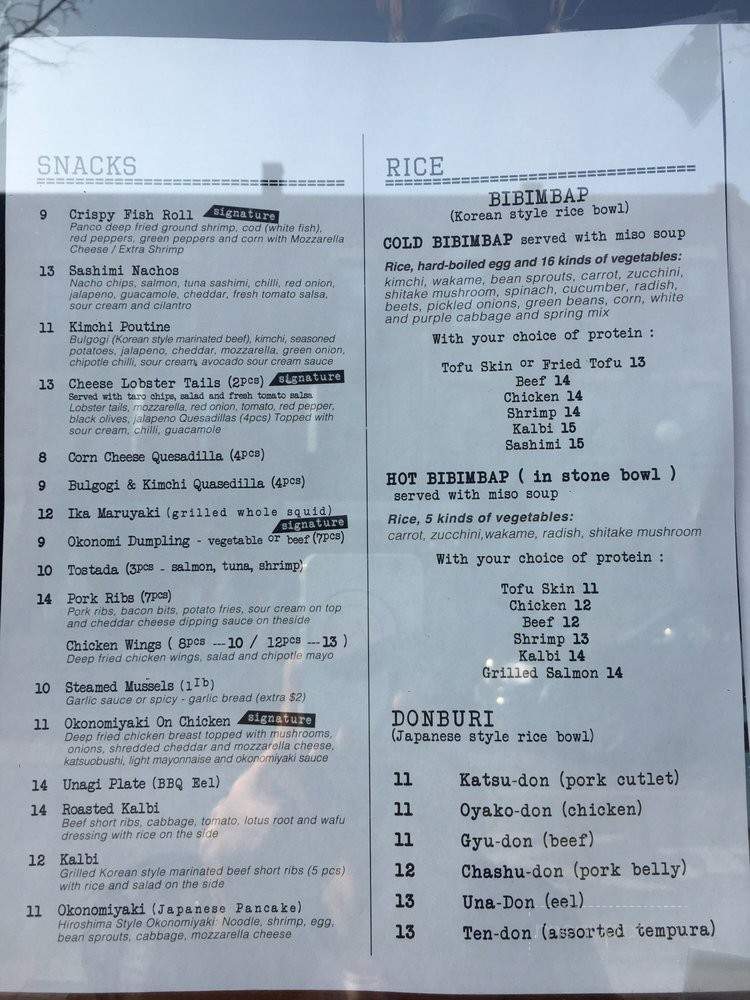 Rollipub - Toronto, ON menu_pic