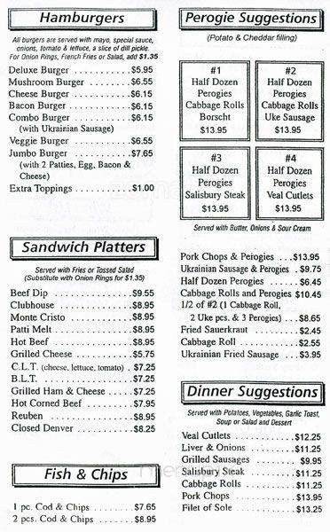 Ronnie's Restaurant - Surrey, BC menu_pic