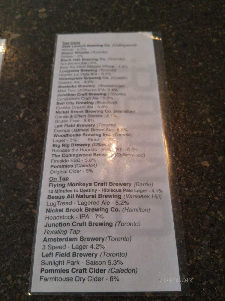 Round the Horn - Toronto, ON menu_pic