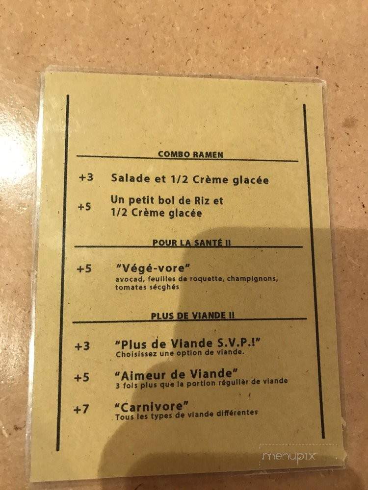 Schlouppe Bistrot Nakamichi - Montreal, QC menu_pic
