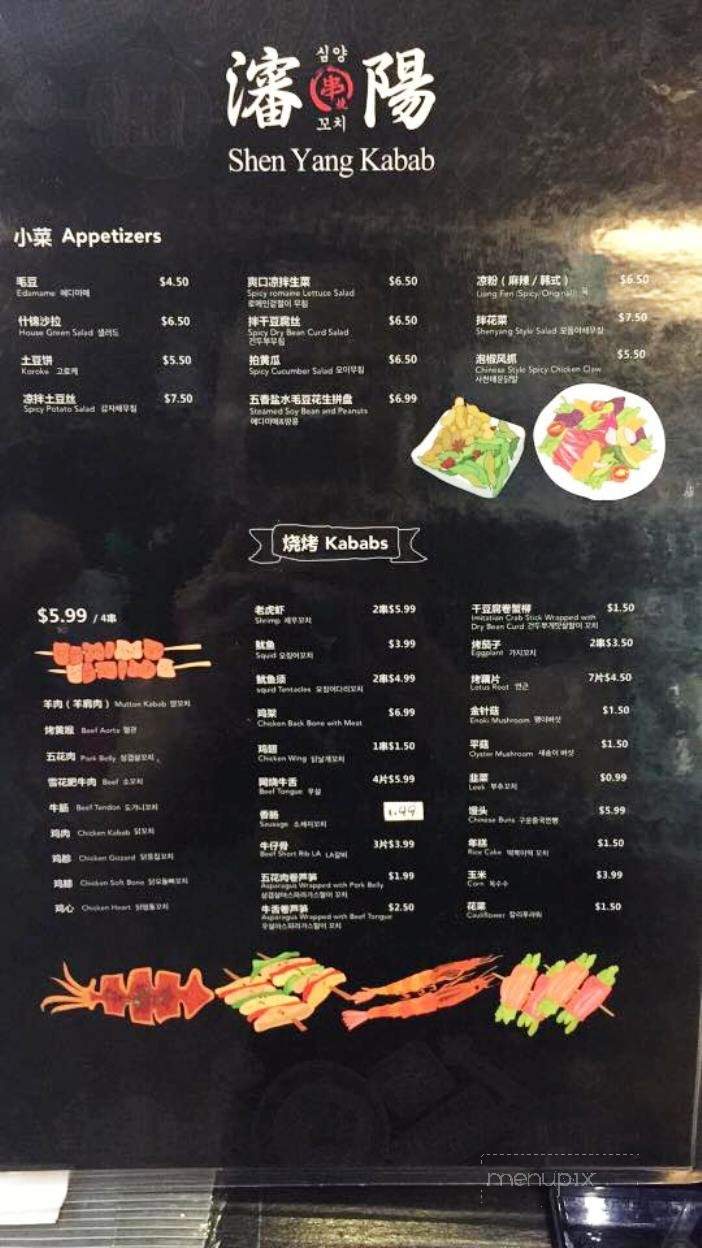 Shen Yang Kabab - Richmond, BC menu_pic