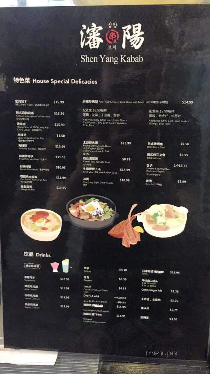 Shen Yang Kabab - Richmond, BC menu_pic