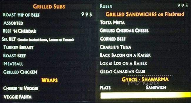 Sir Sub SIr Greek - Toronto, ON menu_pic
