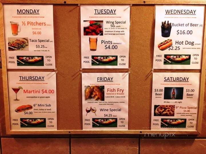 Sneakers Beach Bar & Grill - Fort Erie, ON menu_pic
