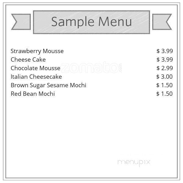 Snowbear Bakery - Vancouver, BC menu_pic