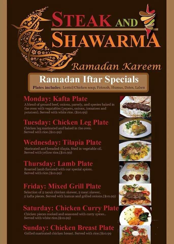Steak & Shawarma - Windsor, ON menu_pic