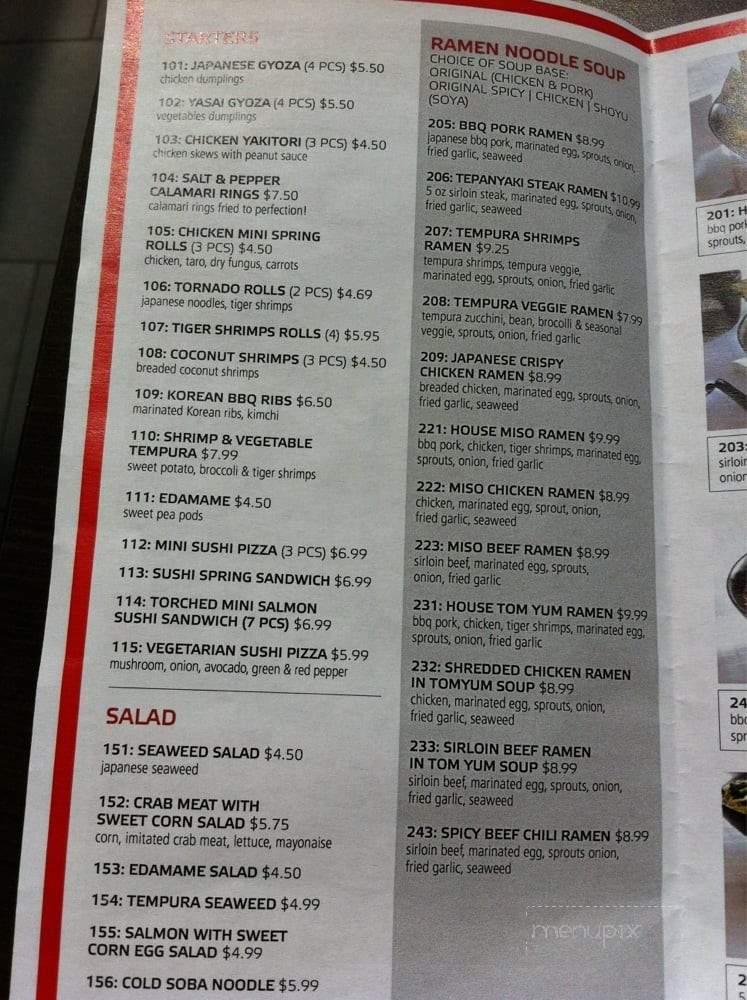 SU&SHI Noodle Bar - Toronto, ON menu_pic
