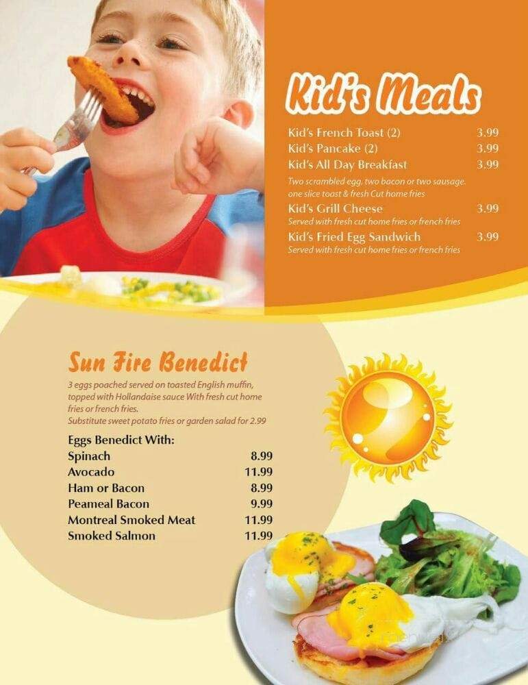 Sunfire All Day Breakfast - Whitby, ON menu_pic