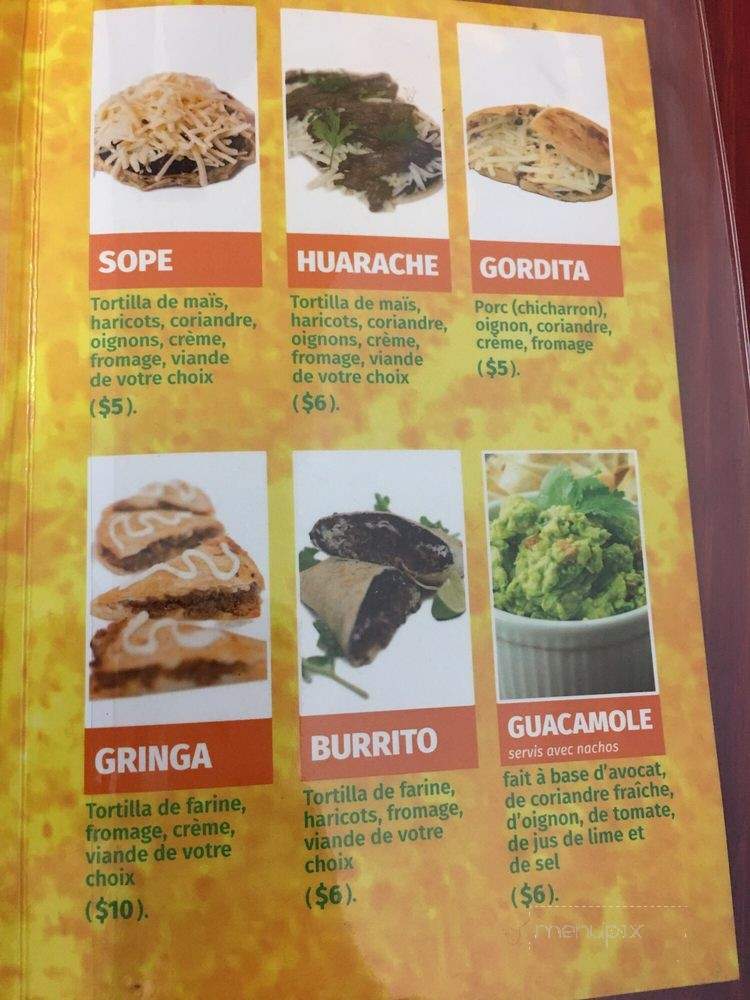 Super Taco - Montreal, QC menu_pic