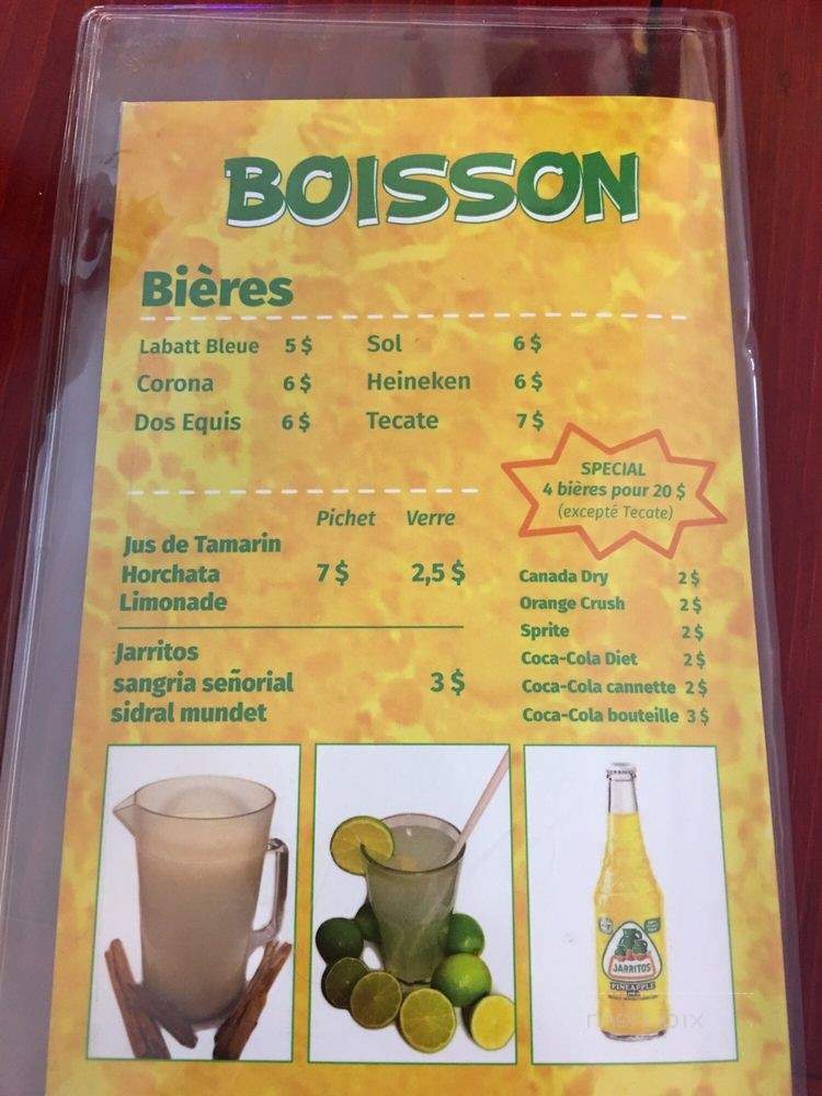 Super Taco - Montreal, QC menu_pic