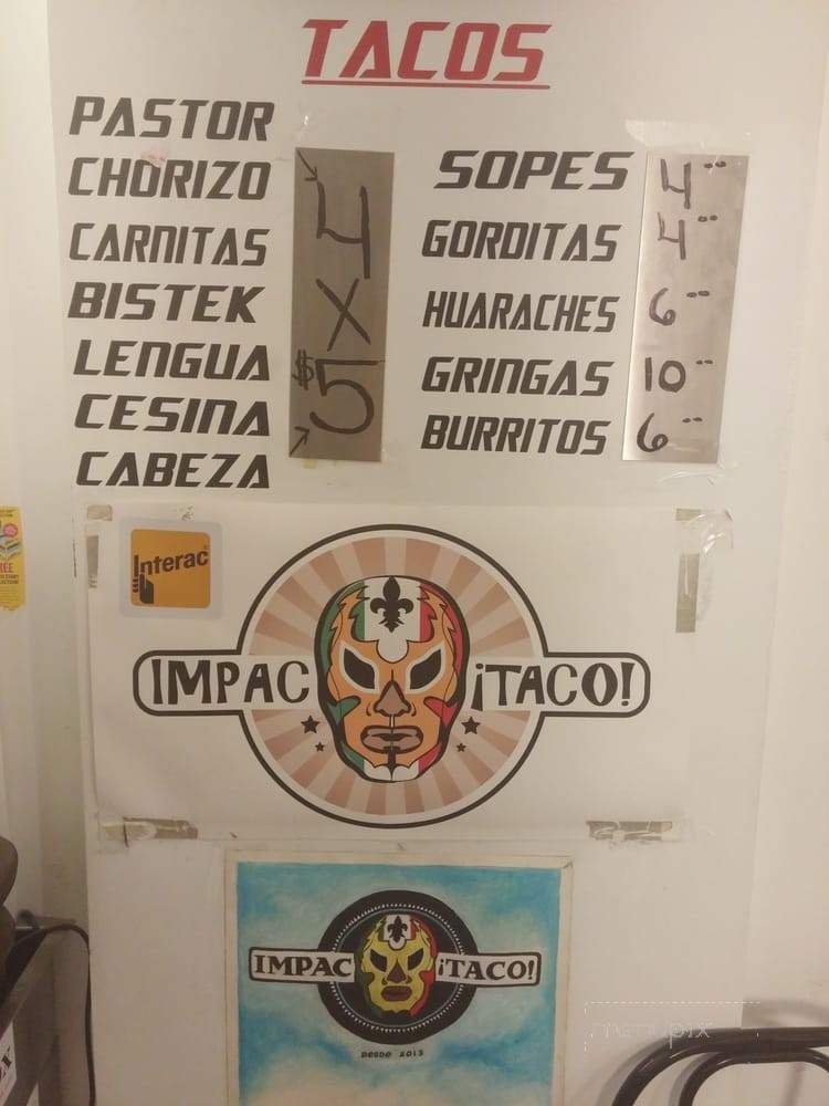 Super Taco - Montreal, QC menu_pic