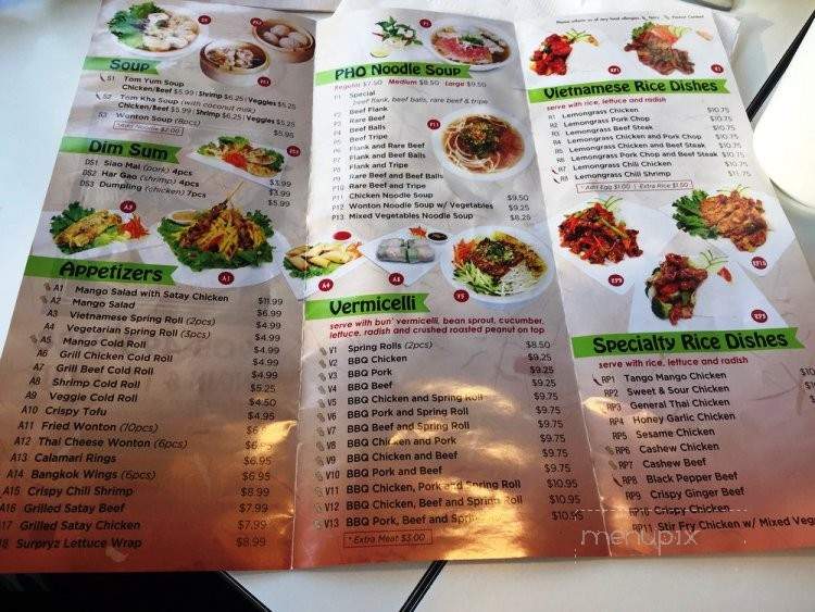 Surpryz Viet & Thai Cuisine - Whitby, ON menu_pic