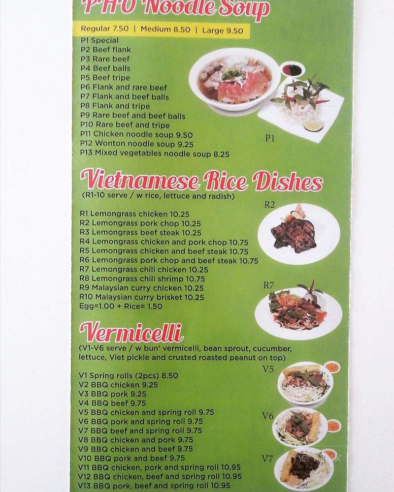 Surpryz Viet & Thai Cuisine - Whitby, ON menu_pic