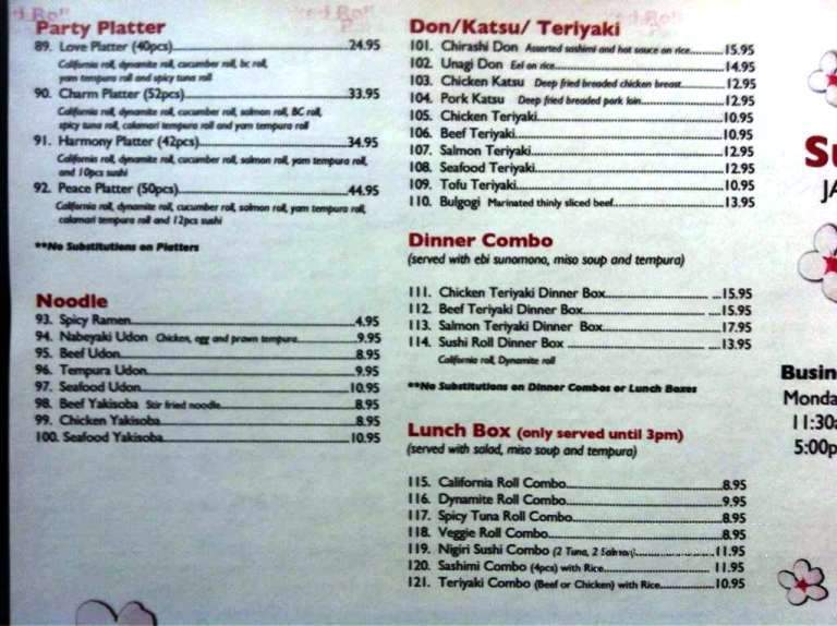 Sushi Alberni - Port Alberni, BC menu_pic