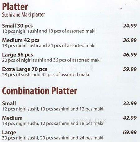 Sushi K Express - Toronto, ON menu_pic