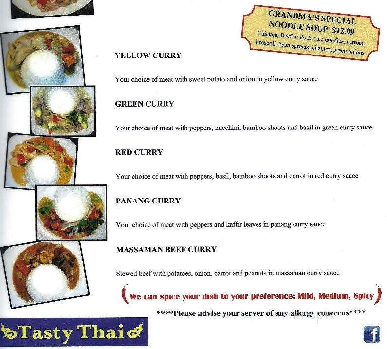 Tasty Thai - Olds, AB menu_pic
