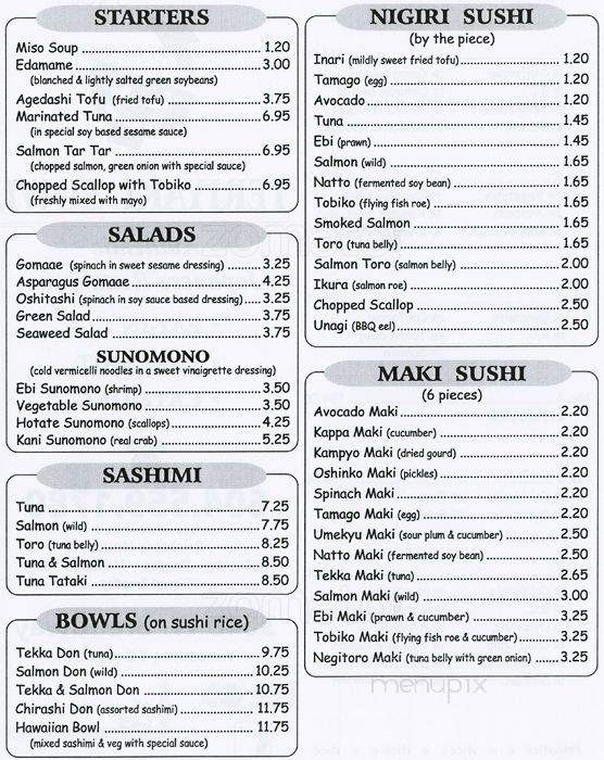 Teriyaki Bowl - Vancouver, BC menu_pic
