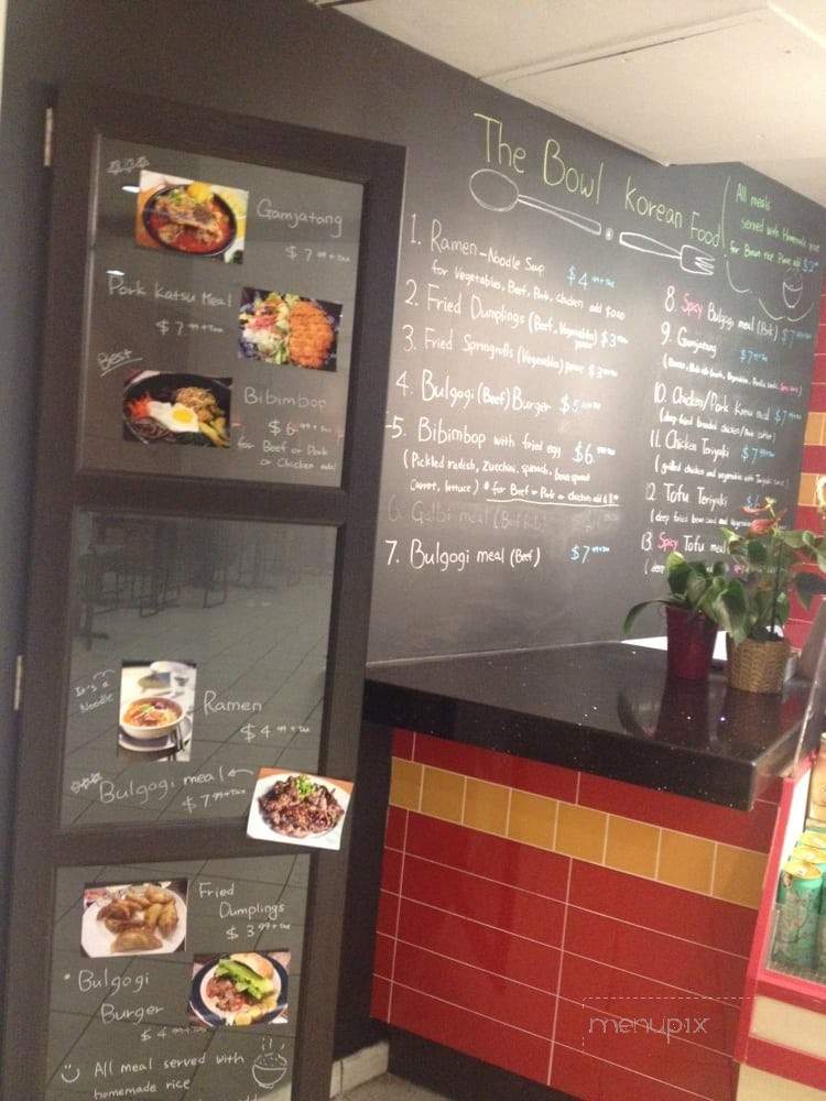 The Bowl Korean Food - Toronto, ON menu_pic