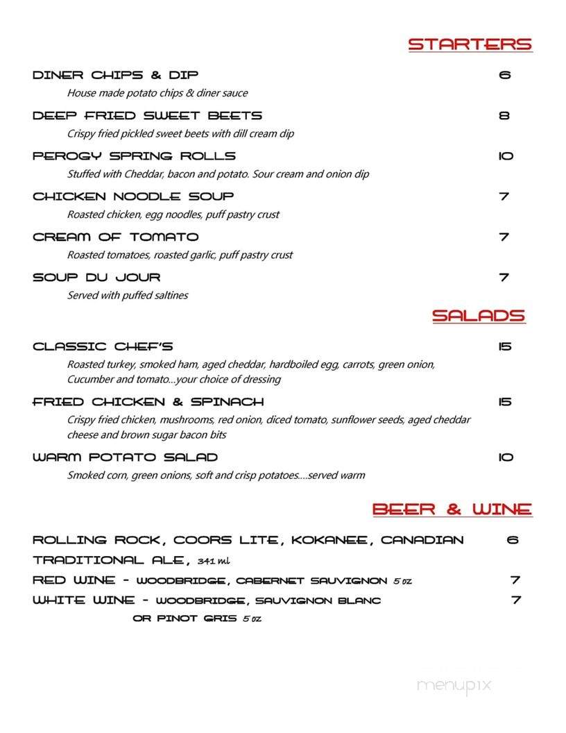 The Downtown Diner - Fort Saskatchewan, AB menu_pic