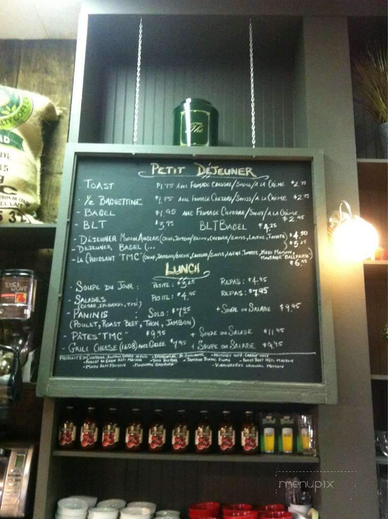 The Mon Cafe - Montreal, QC menu_pic