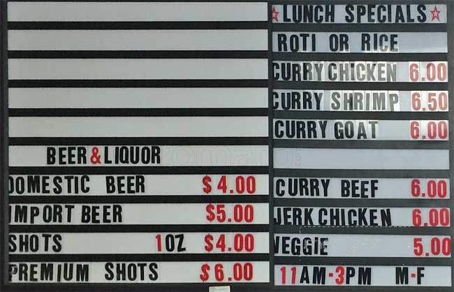 The Roti House - Pickering, ON menu_pic