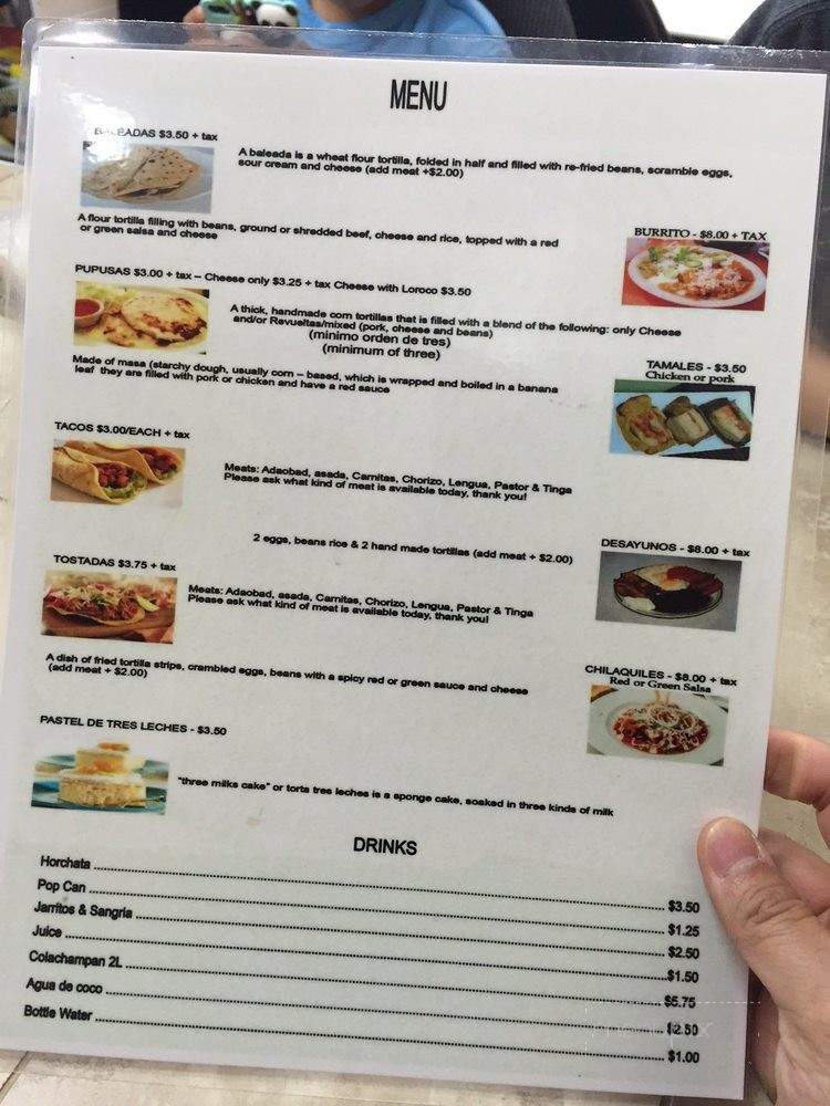 Tienda Latina - Delta, BC menu_pic
