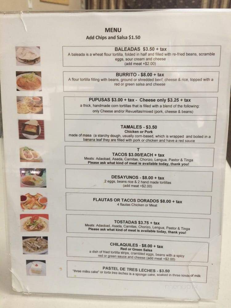 Tienda Latina - Delta, BC menu_pic