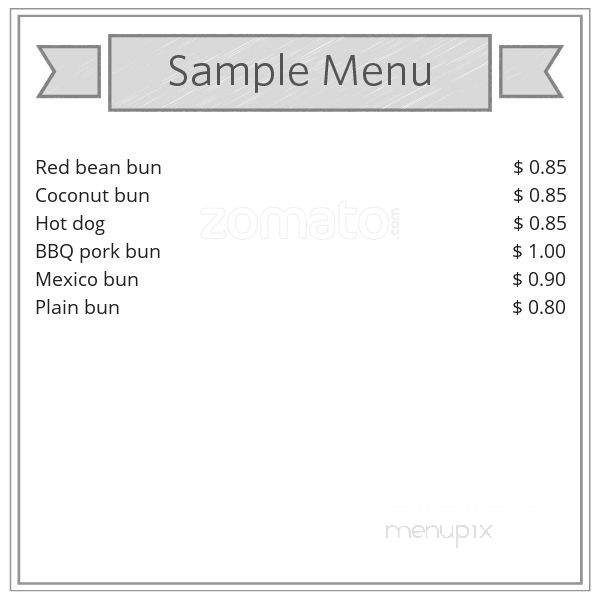 Tokyo Bakery - Scarborough, ON menu_pic