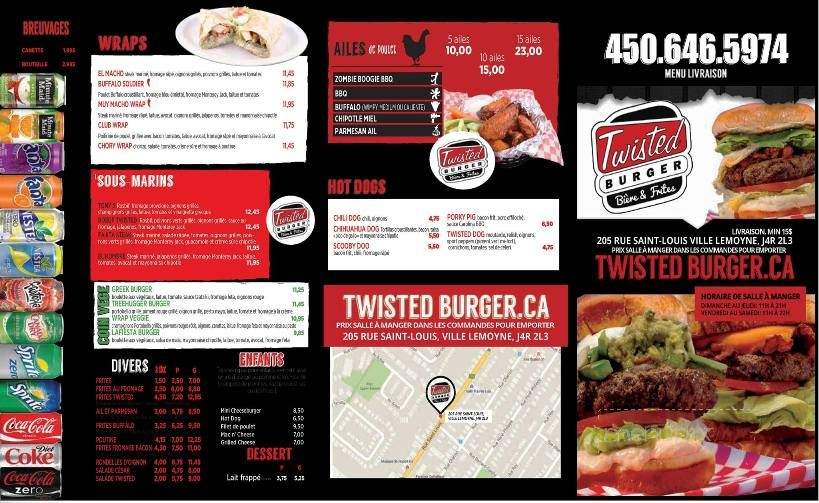 Twisted Burger - Saint-Lambert, QC menu_pic