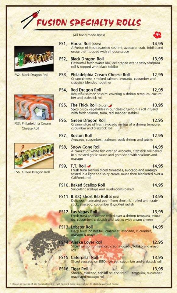 Umai Sushi & Grill - Squamish, BC menu_pic