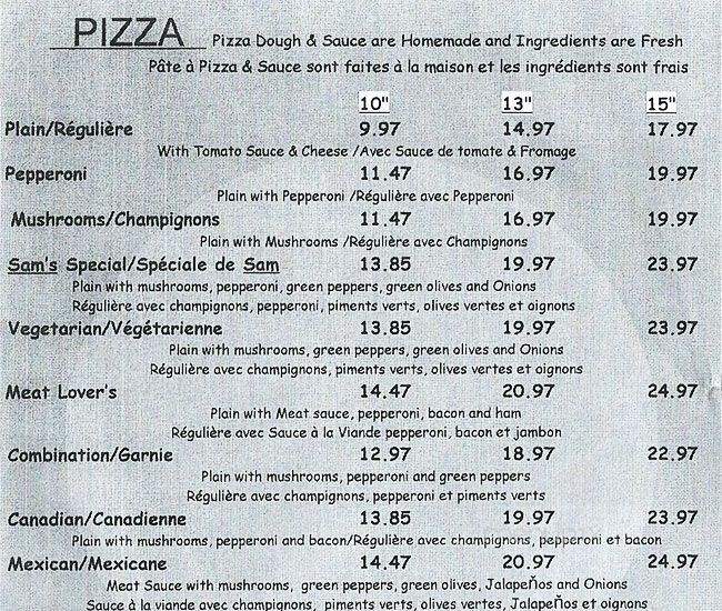 University Tavern - Ottawa, ON menu_pic