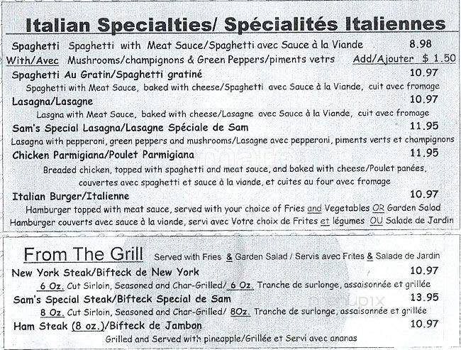 University Tavern - Ottawa, ON menu_pic