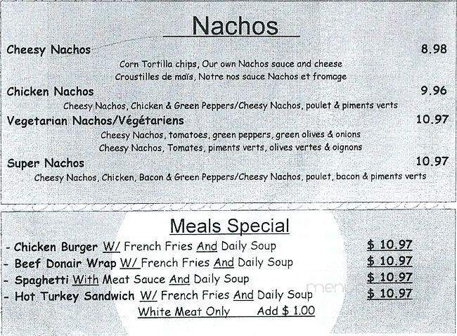 University Tavern - Ottawa, ON menu_pic
