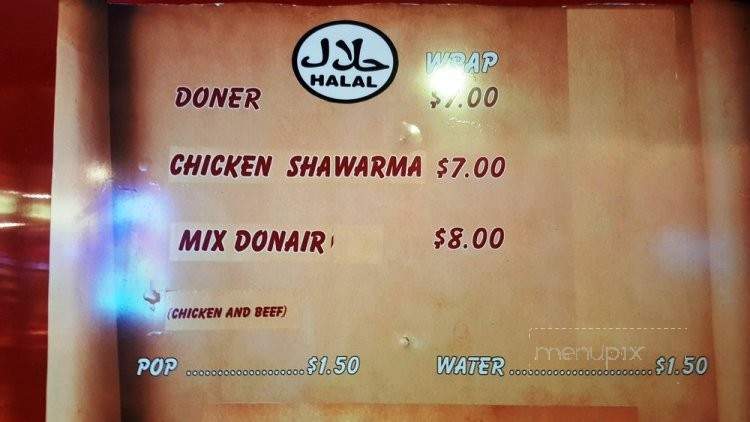 Uptown Doner - Vancouver, BC menu_pic