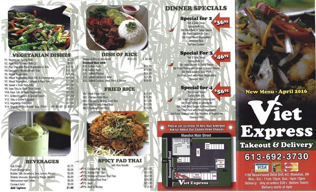 Viet Express Take Out & Delivery - Ottawa, ON menu_pic