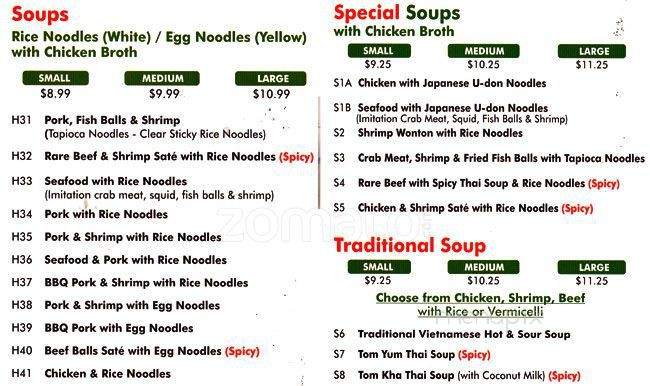 Viet Taste Restaurant - Ottawa, ON menu_pic